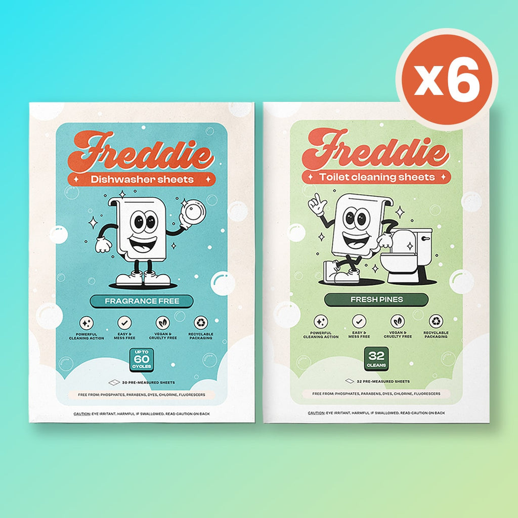 6x Dishwasher Sheets + 6x Toilet Cleaning Sheets Bundle